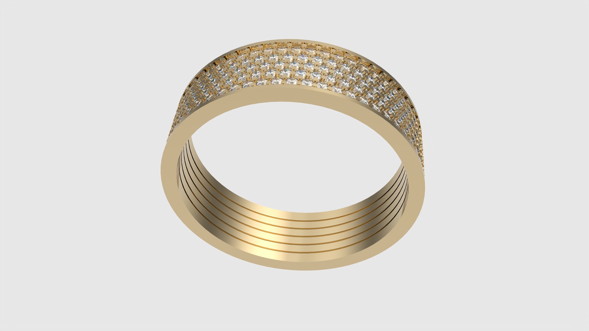 Radiant Multilayer Pave Band JDBCo 3D print model_23