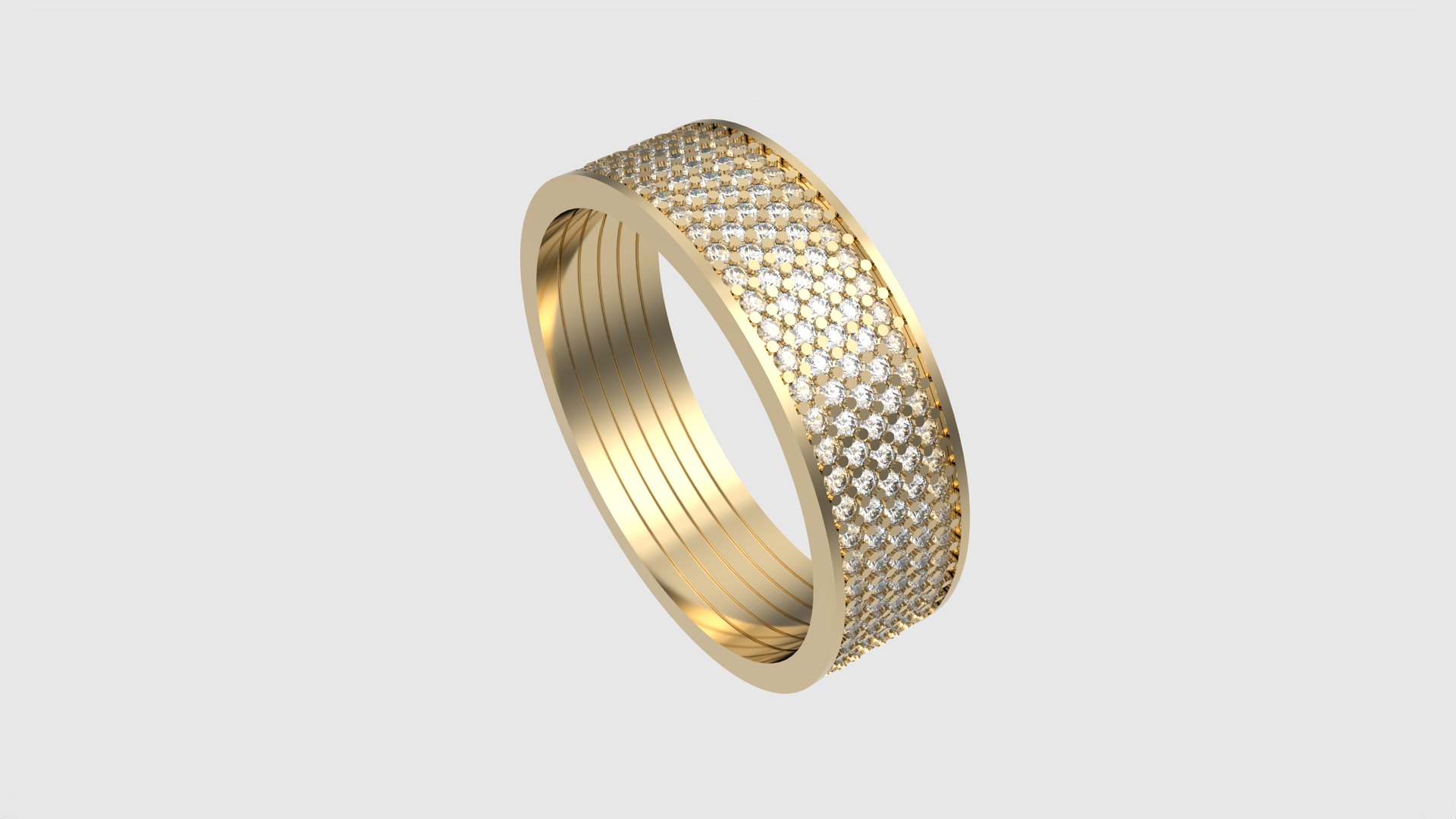 Radiant Multilayer Pave Band JDBCo 3D print model_21