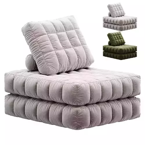Waffle Sofa Chair Low-poly 3D model