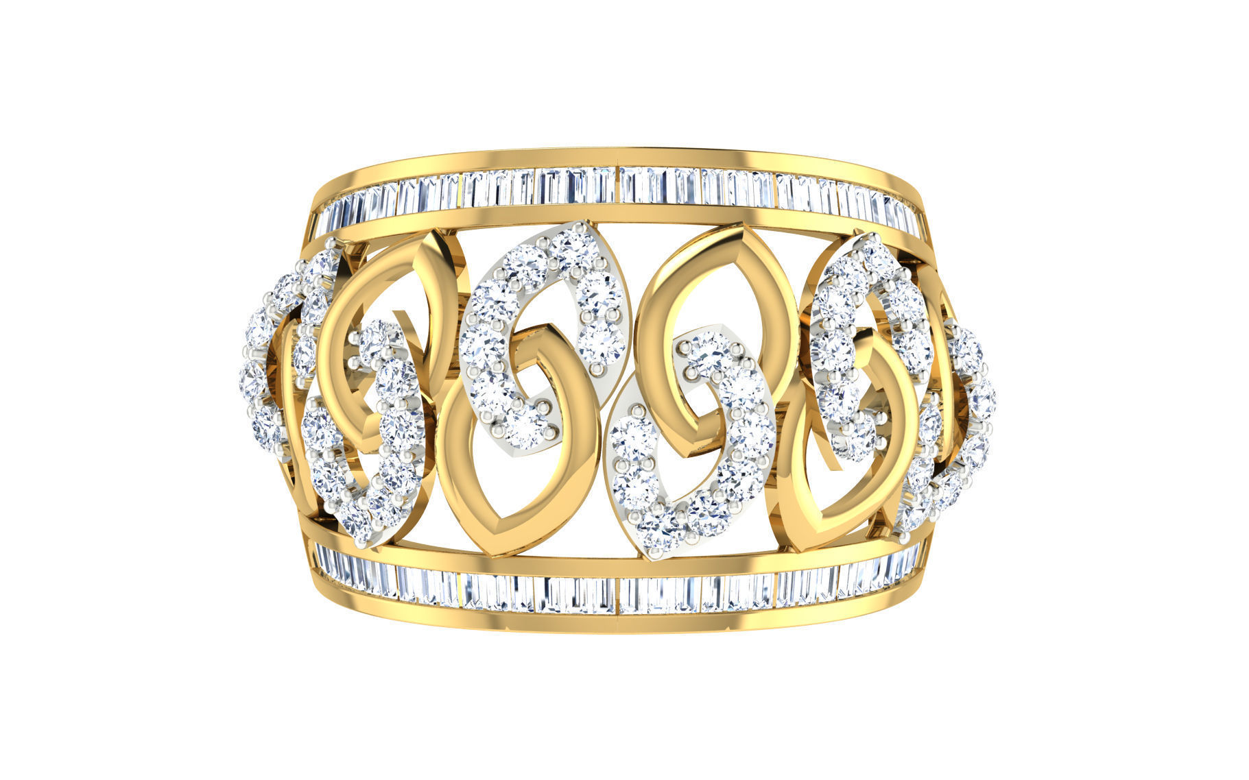 Women Ring Render 3dm STL OBJ FBX Details 3D print model_6