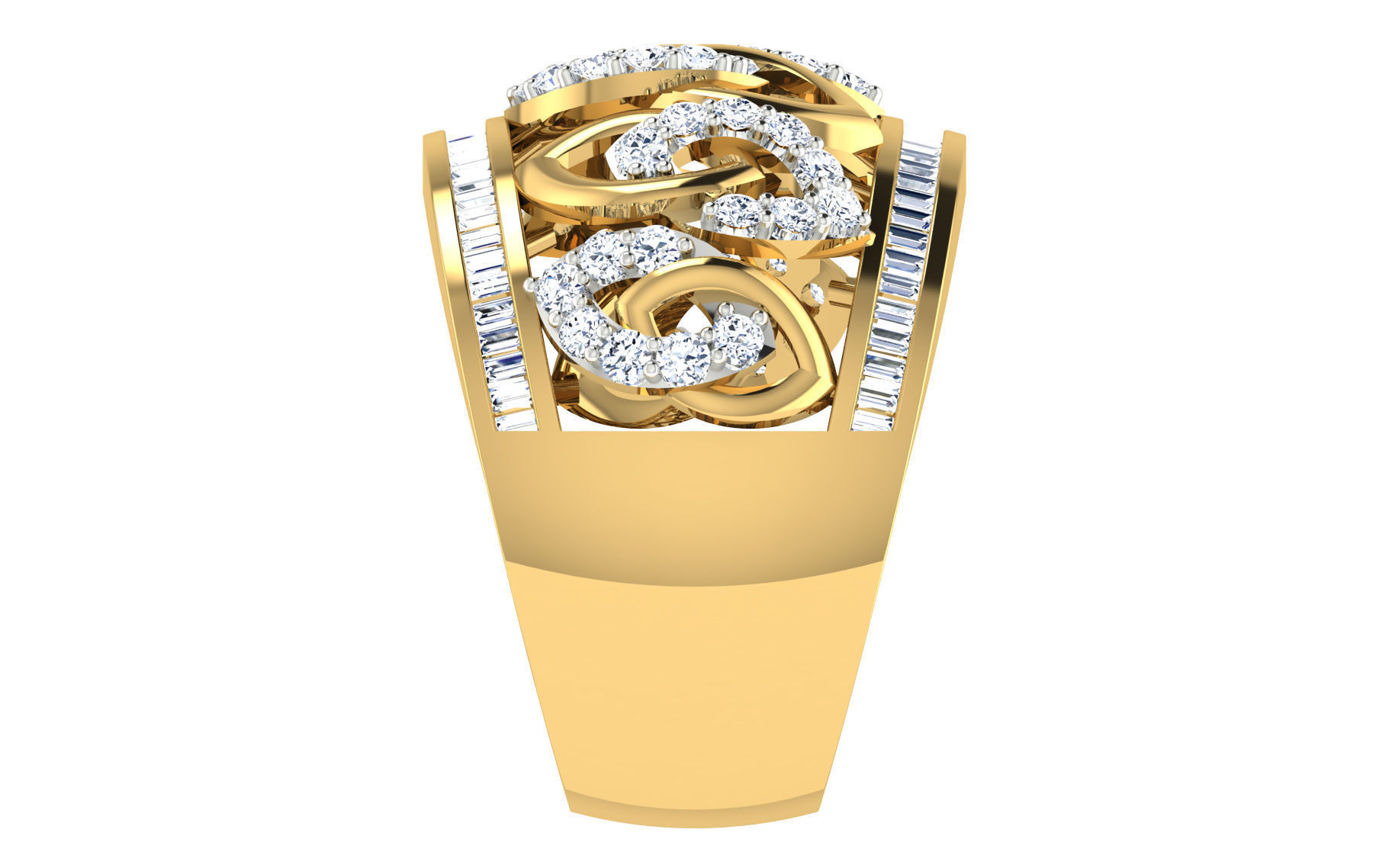 Women Ring Render 3dm STL OBJ FBX Details 3D print model_4