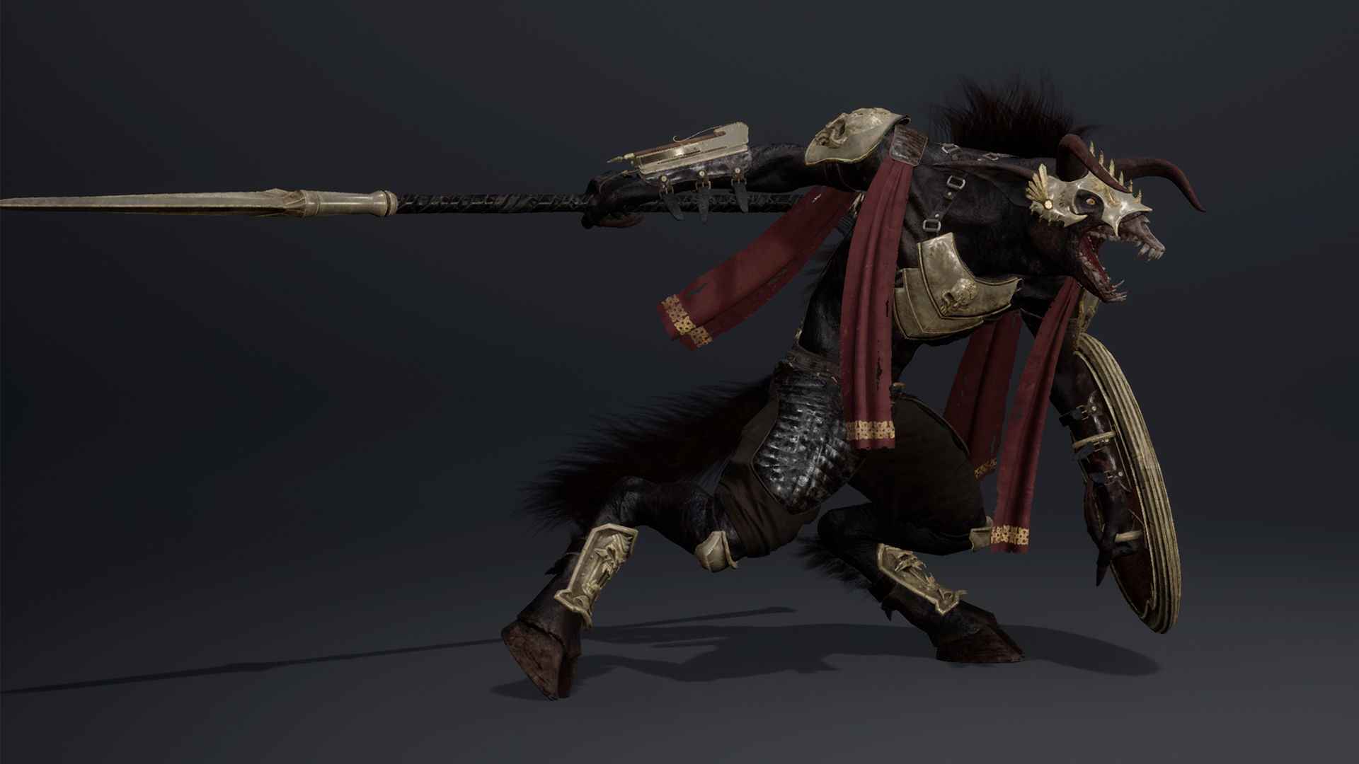 Shadow Spearman Arm2 Low-poly 3D model_7