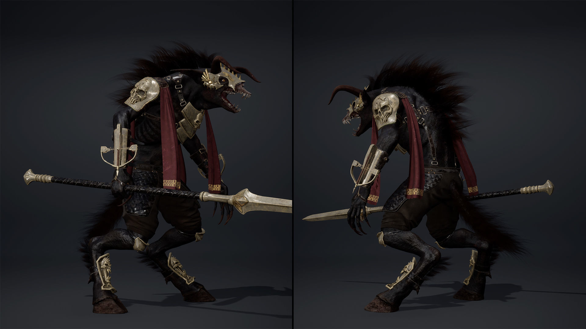 Shadow Spearman Arm2 Low-poly 3D model_5