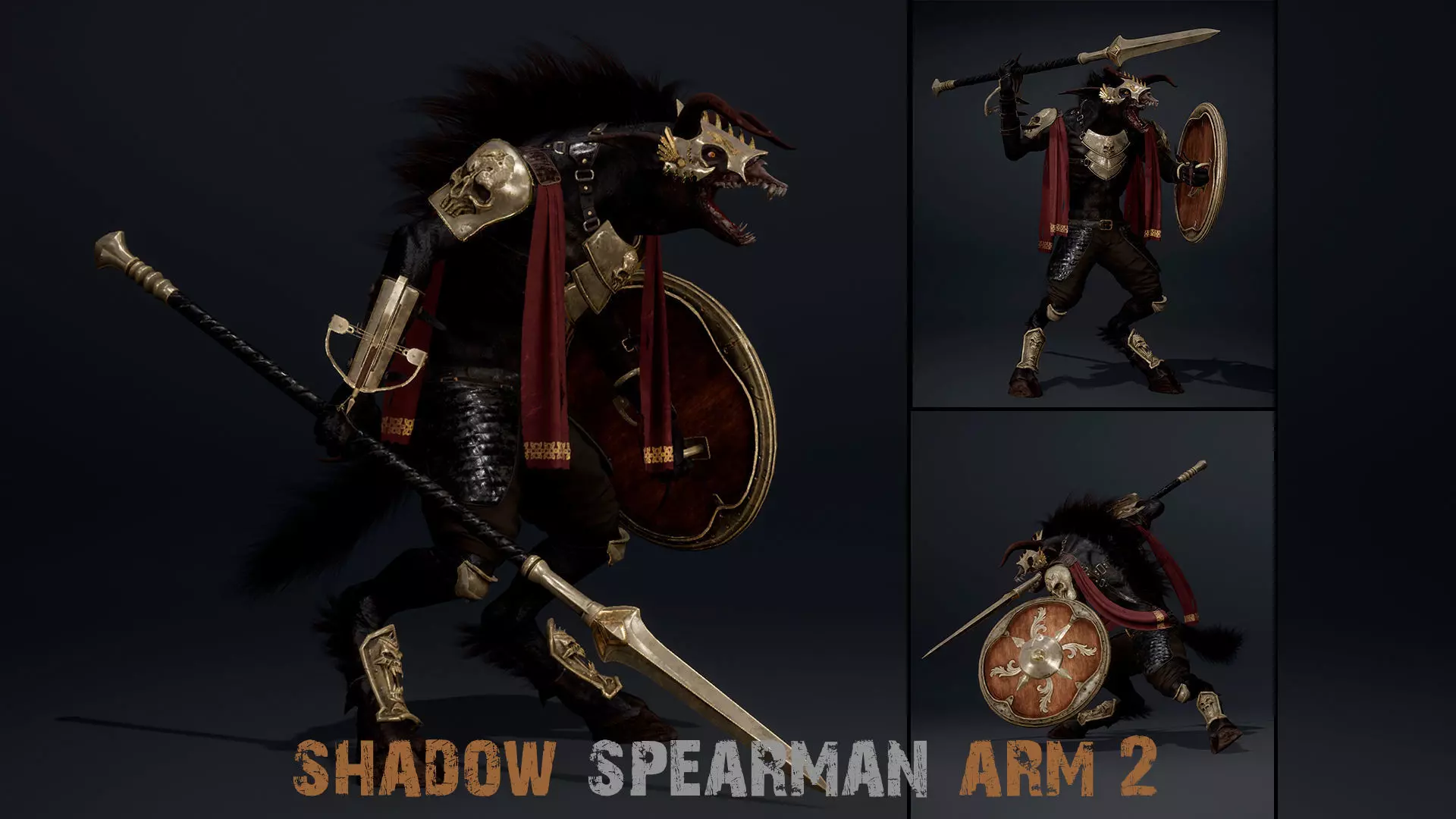 Shadow Spearman Arm2 Low-poly 3D model_0