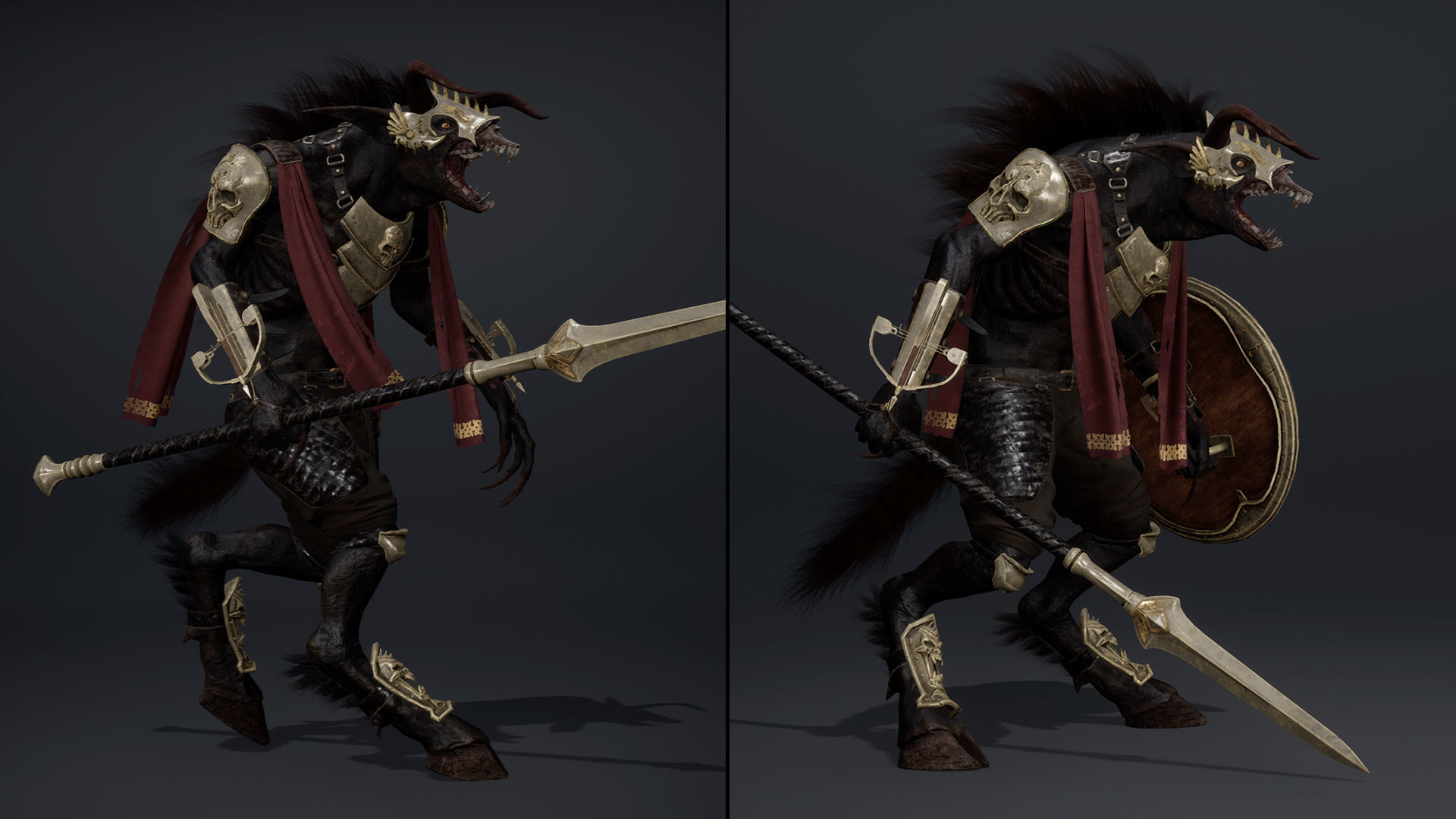 Shadow Spearman Arm2 Low-poly 3D model_8