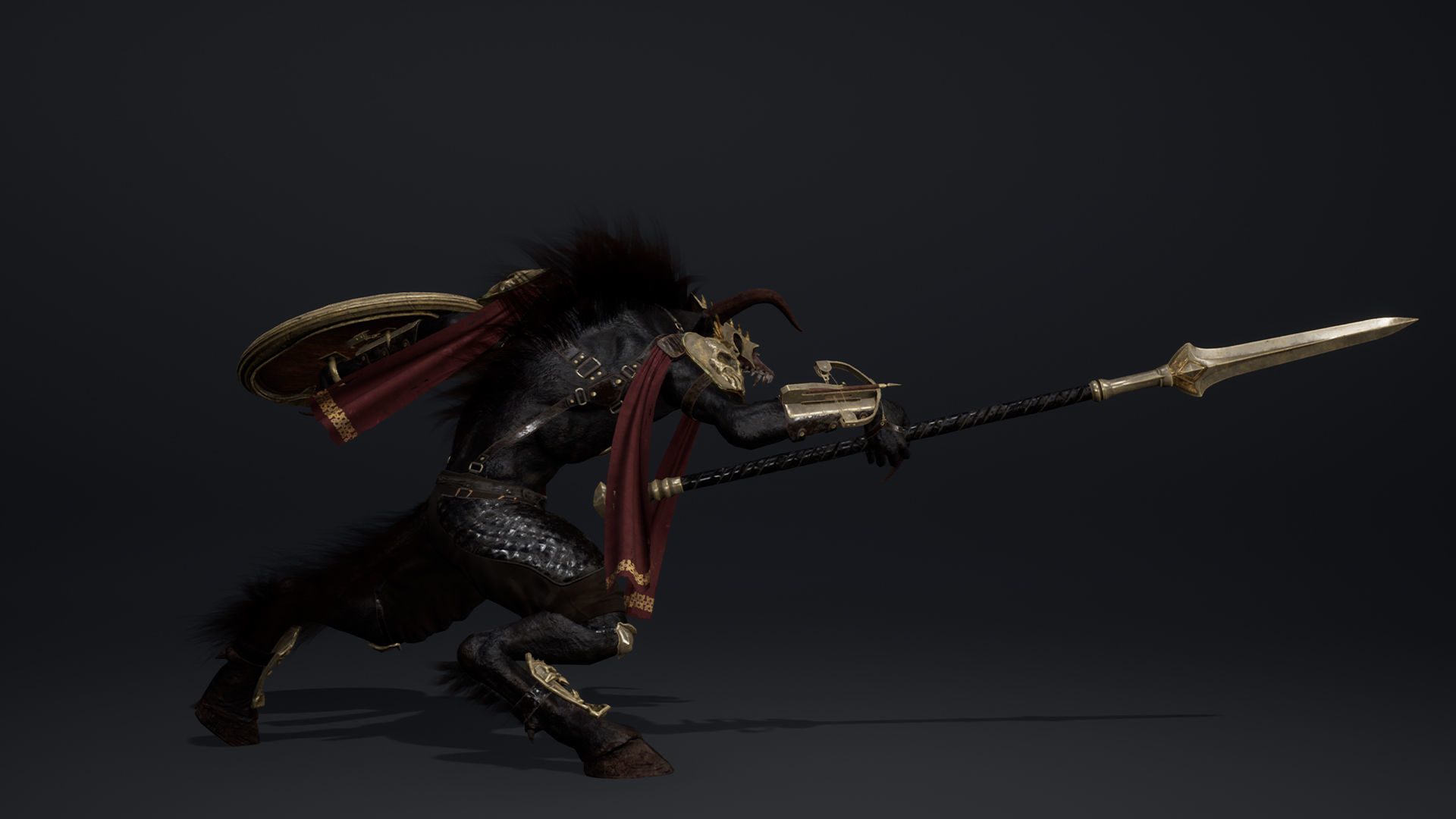 Shadow Spearman Arm2 Low-poly 3D model_17