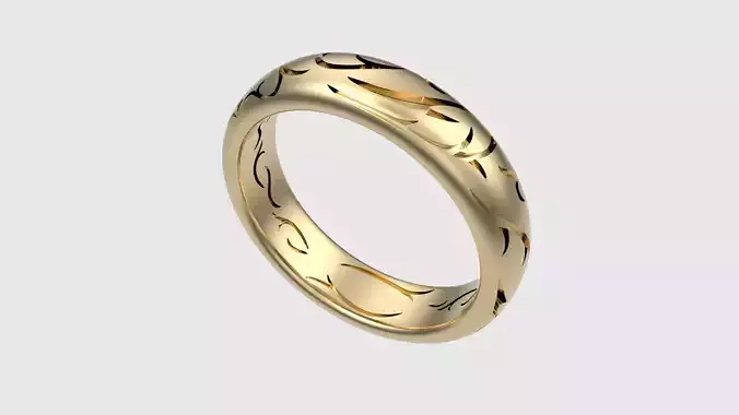 Intricate Carved Artisan Band JDBCo 3D print model