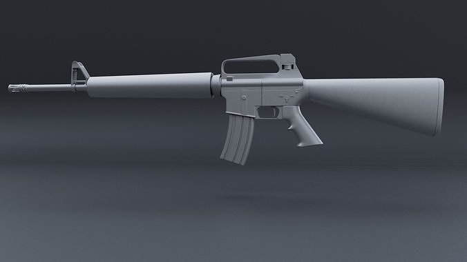 M16 Rifle Free low-poly 3D model