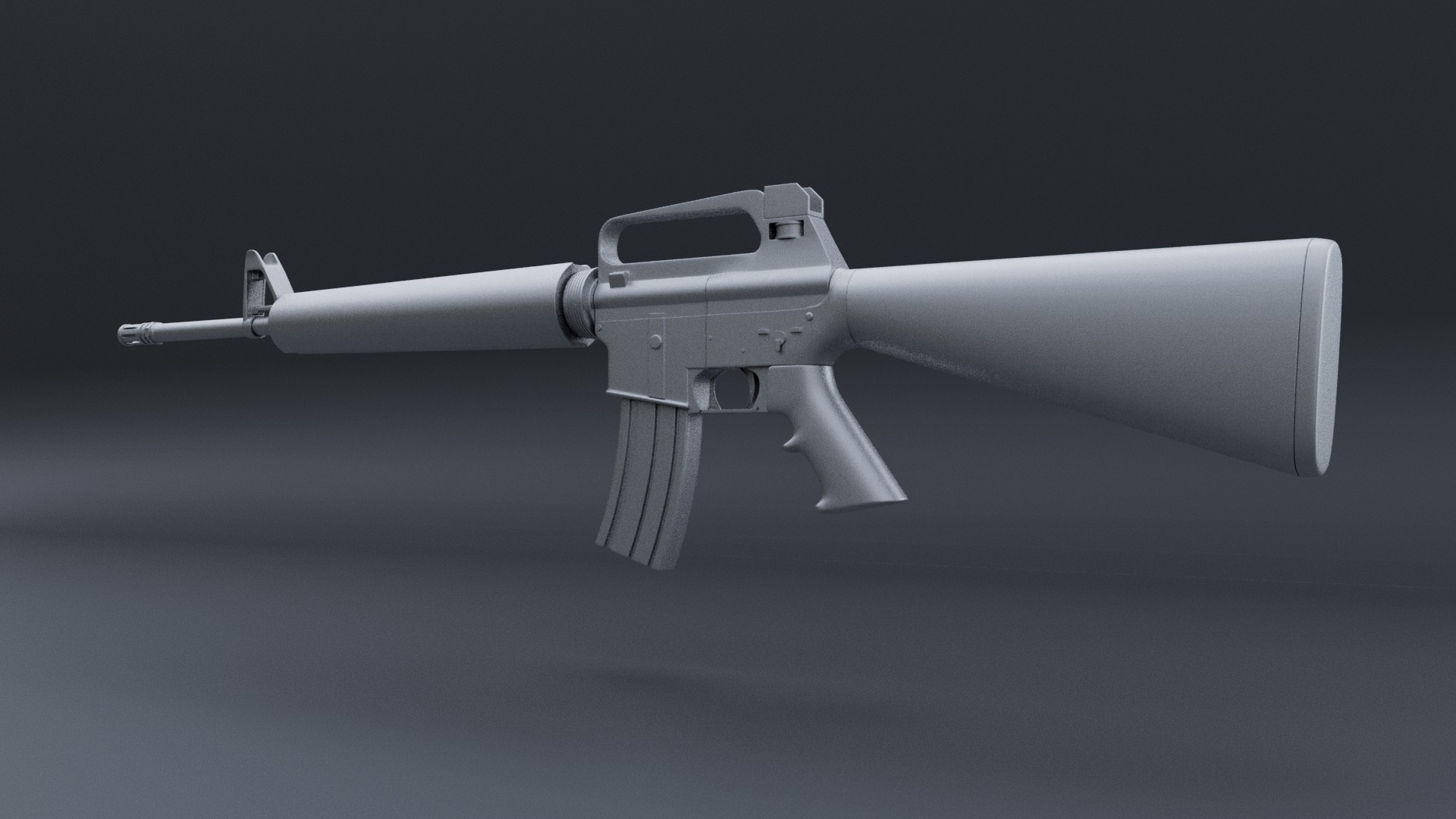 M16 Rifle Free low-poly 3D model_1