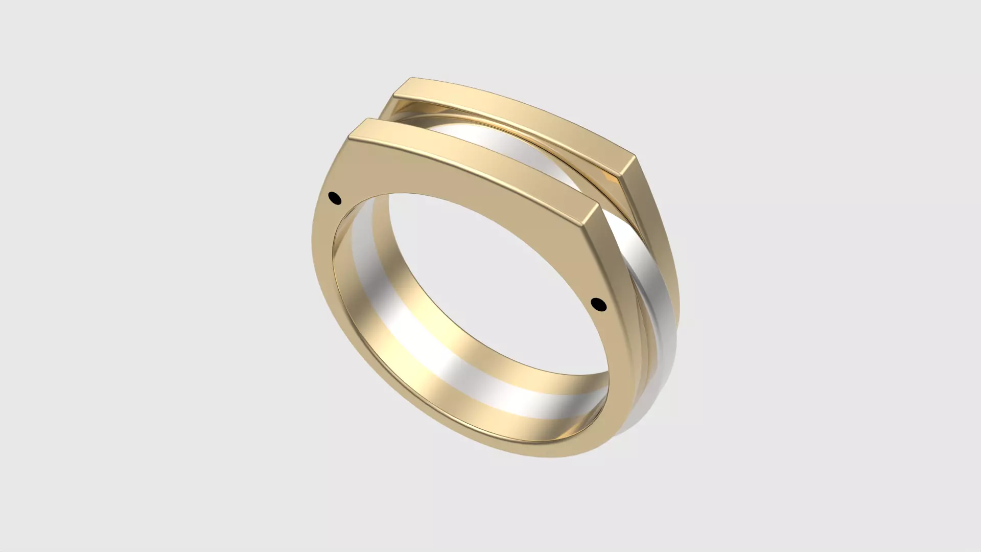 Double Band Geometric Ring JDBCo 3D print model