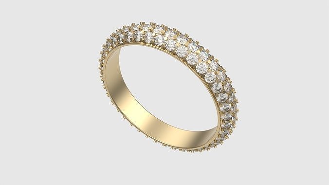Radiant Double Row Eternity Band JDBCo 3D print model