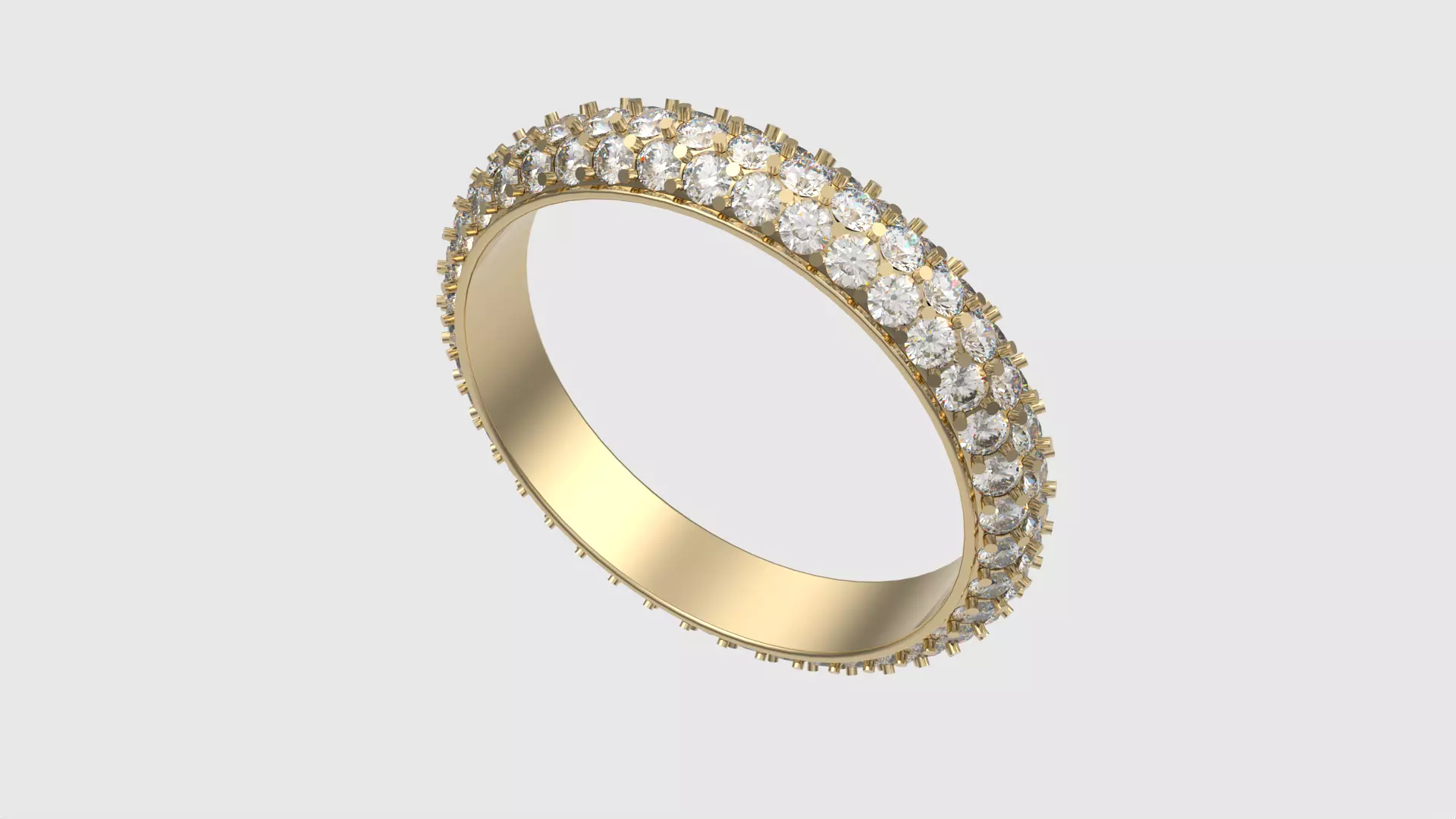 Radiant Double Row Eternity Band JDBCo 3D print model_0