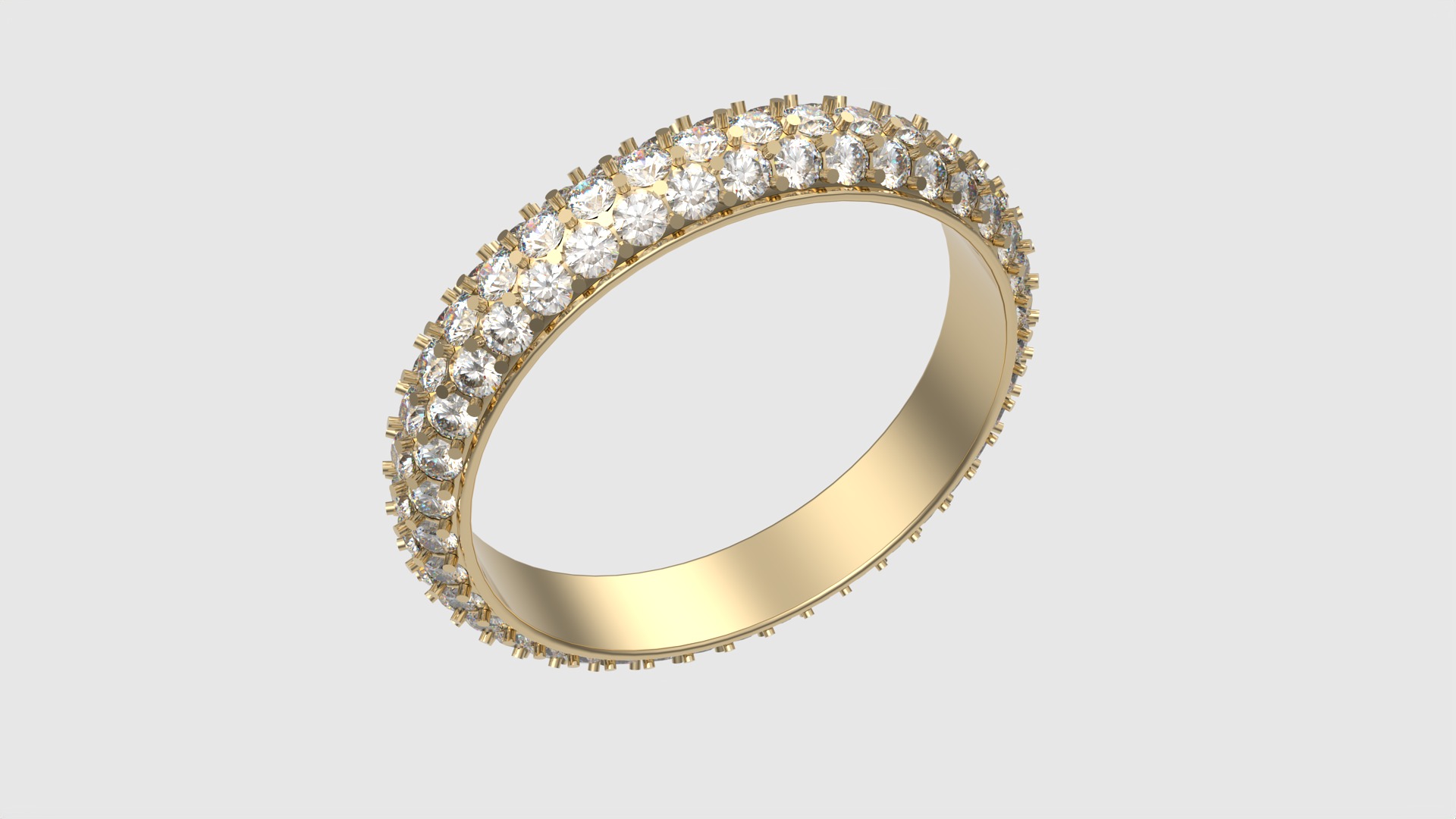 Radiant Double Row Eternity Band JDBCo 3D print model_17