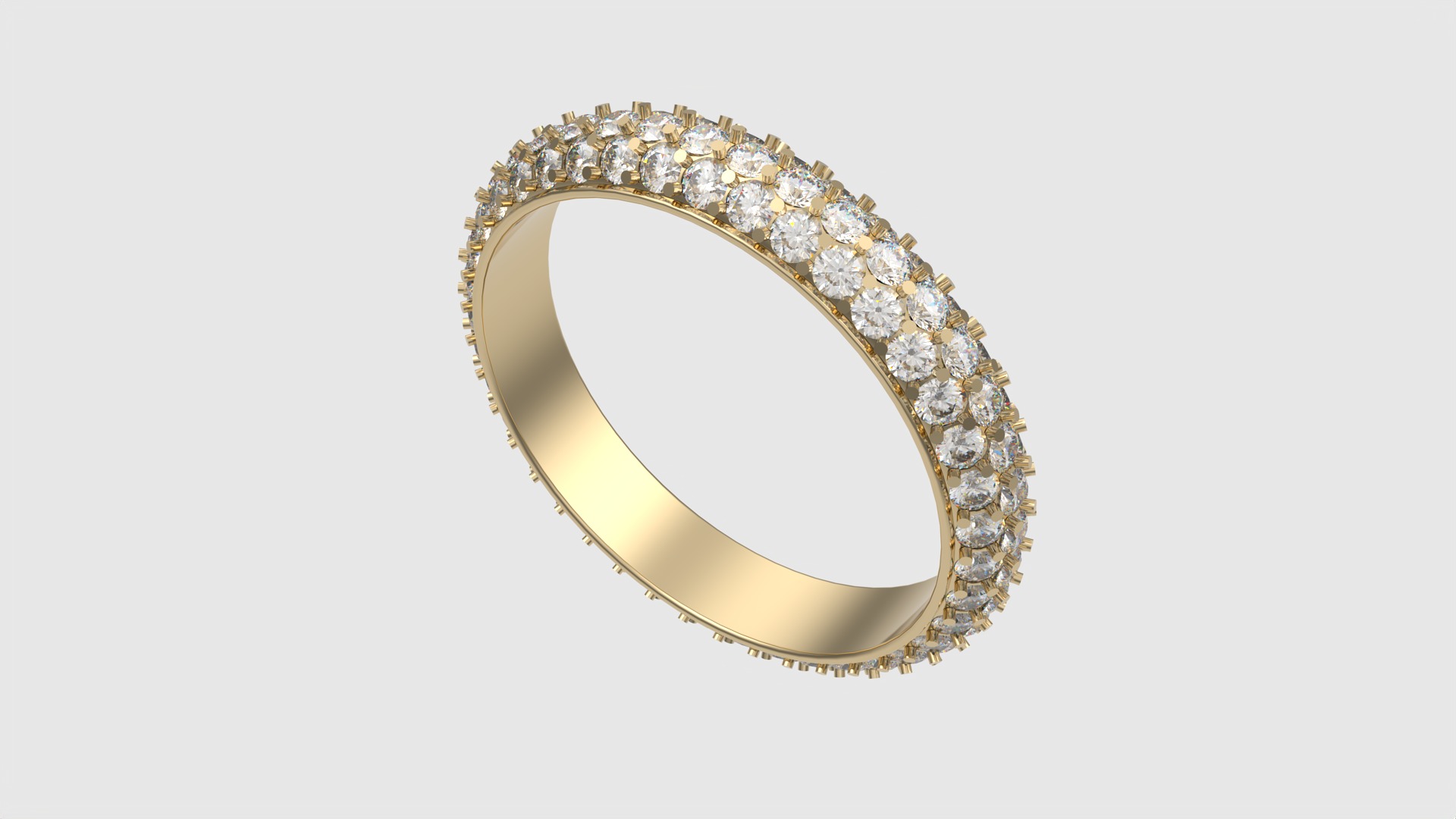 Radiant Double Row Eternity Band JDBCo 3D print model_29