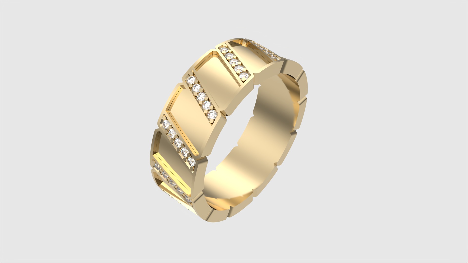 Embellished Channel Set Band JDBCo 3D print model_18