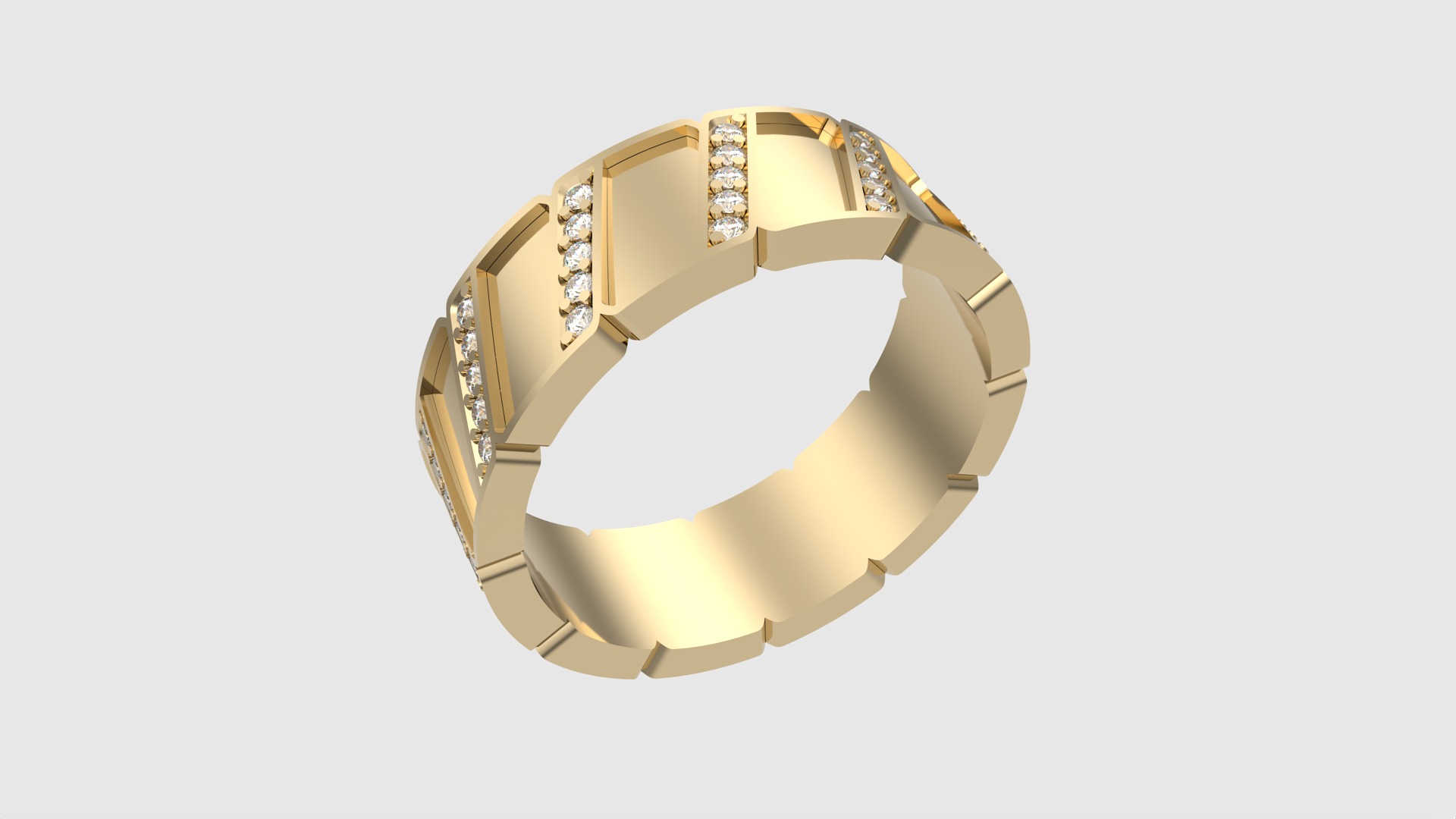 Embellished Channel Set Band JDBCo 3D print model_17