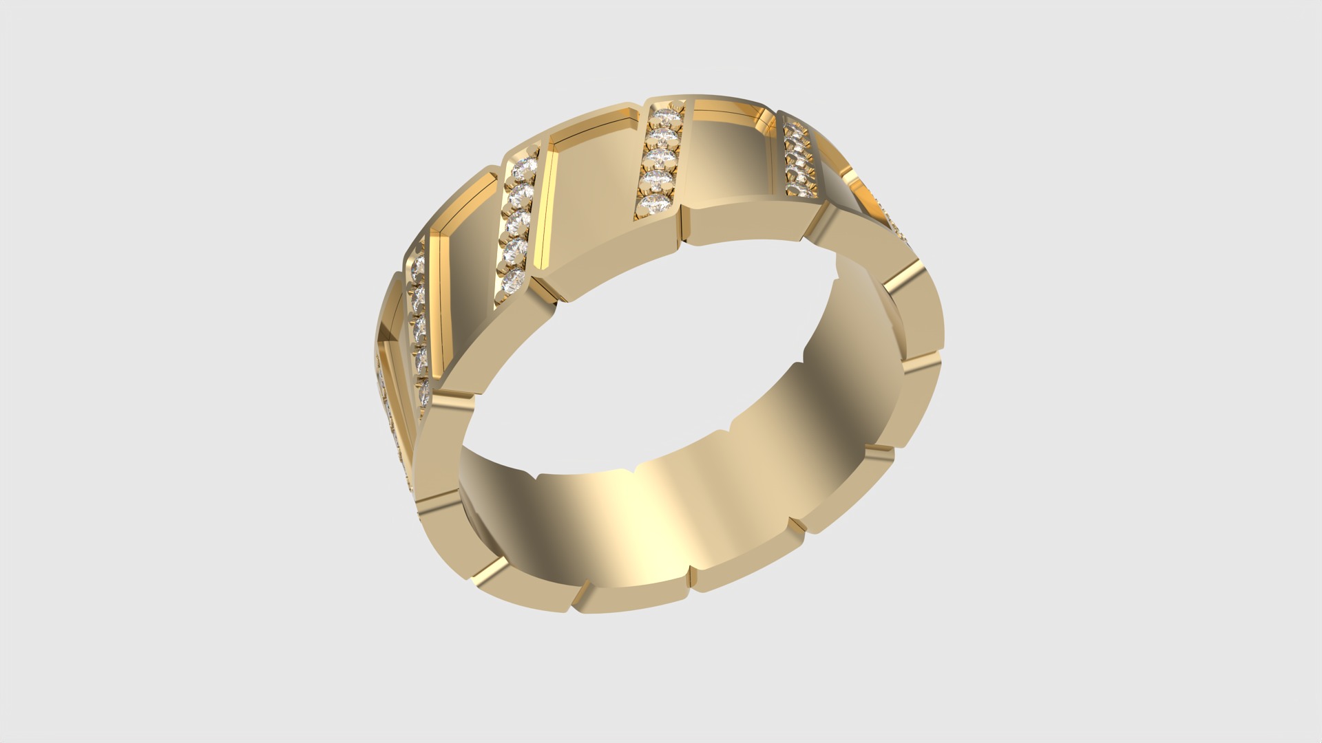 Embellished Channel Set Band JDBCo 3D print model_24