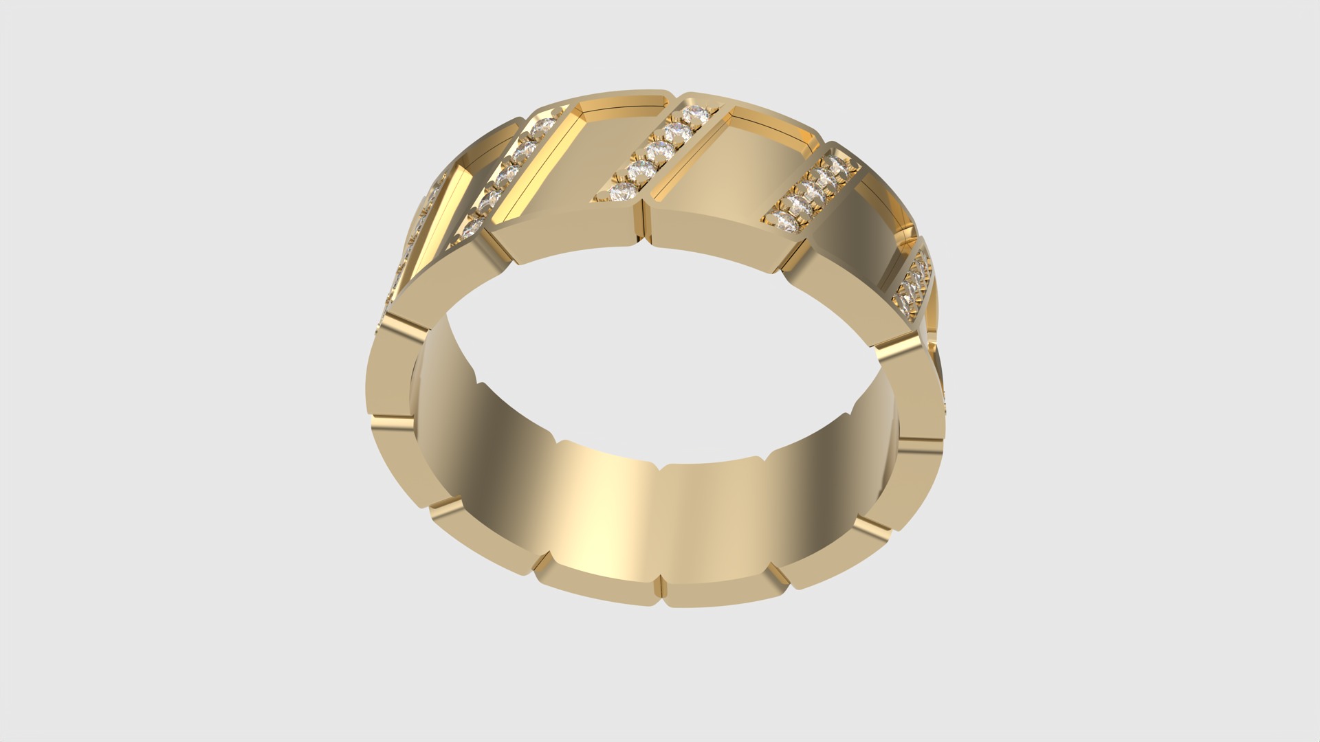 Embellished Channel Set Band JDBCo 3D print model_23