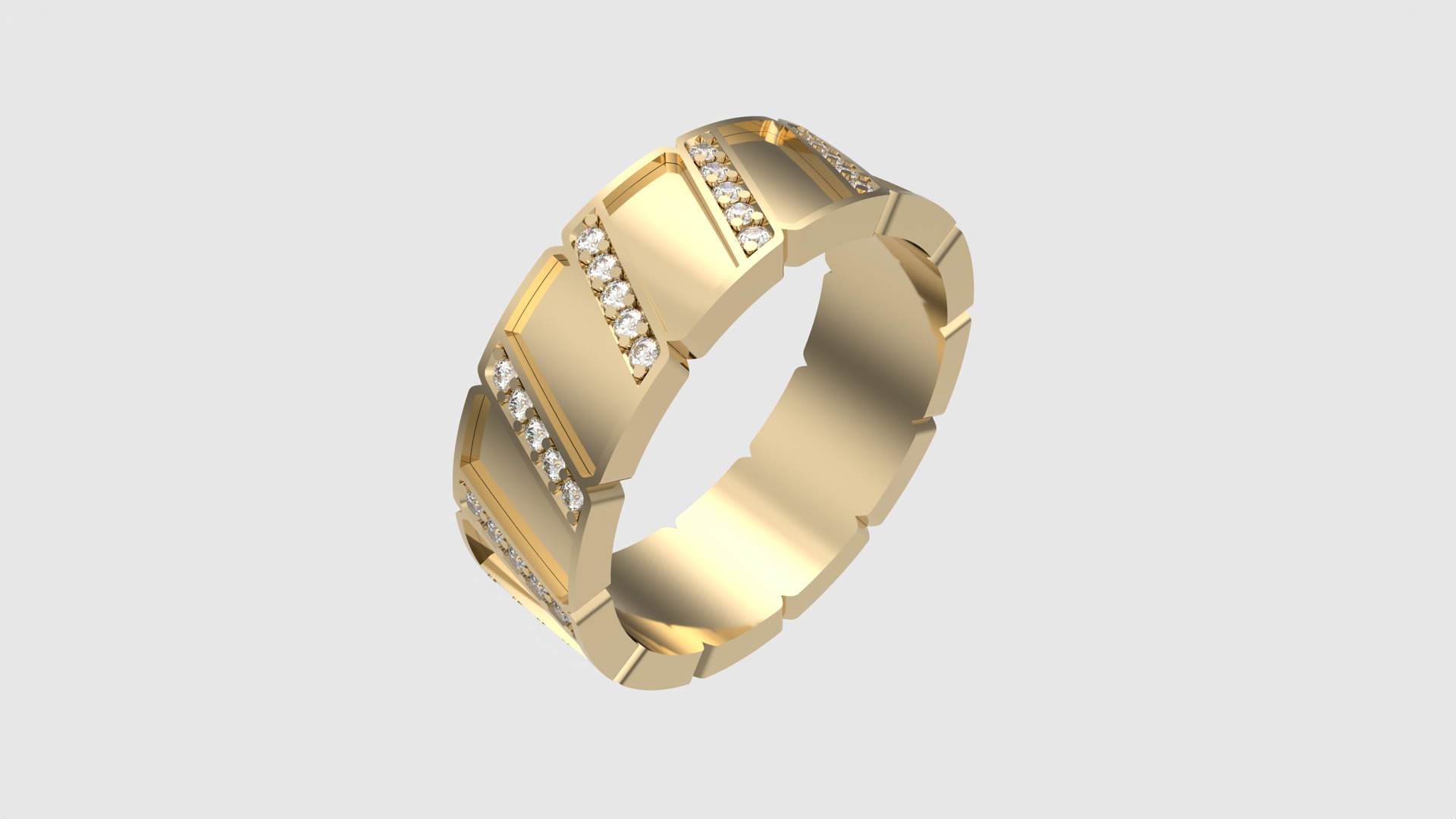 Embellished Channel Set Band JDBCo 3D print model_25