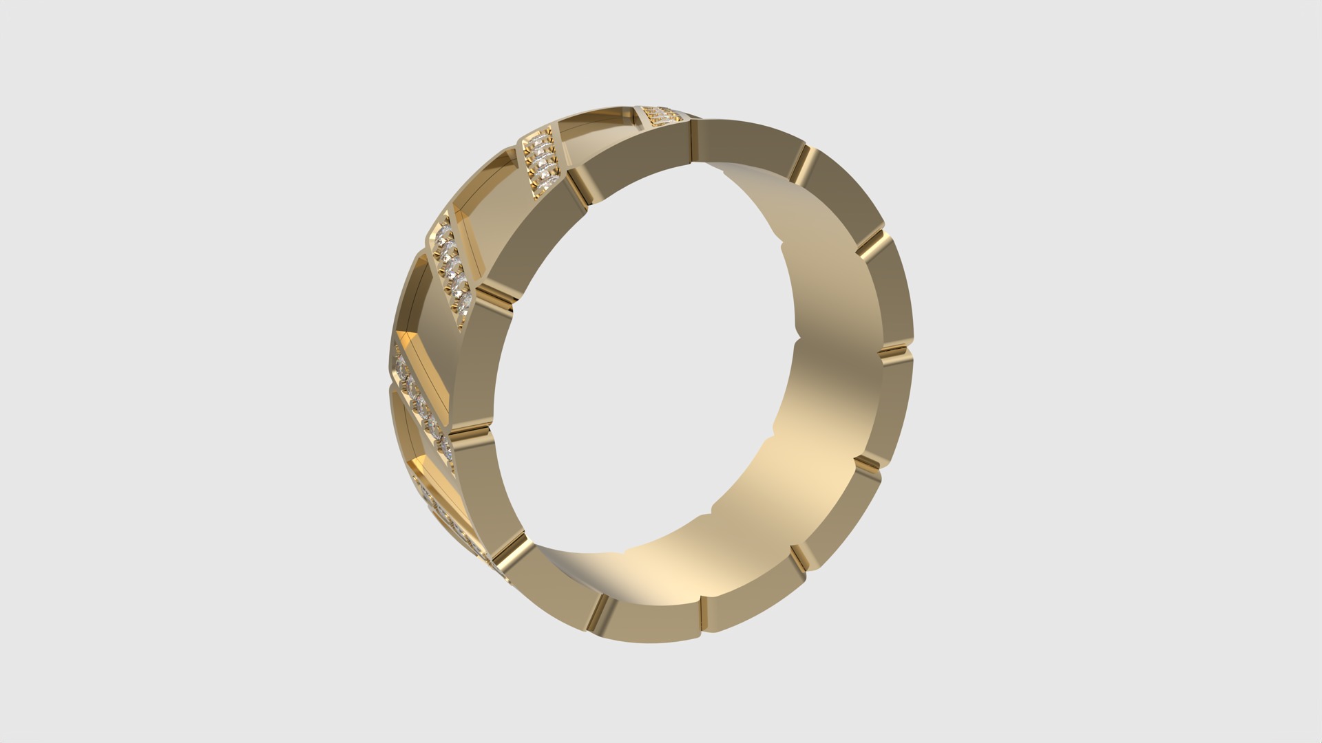 Embellished Channel Set Band JDBCo 3D print model_3