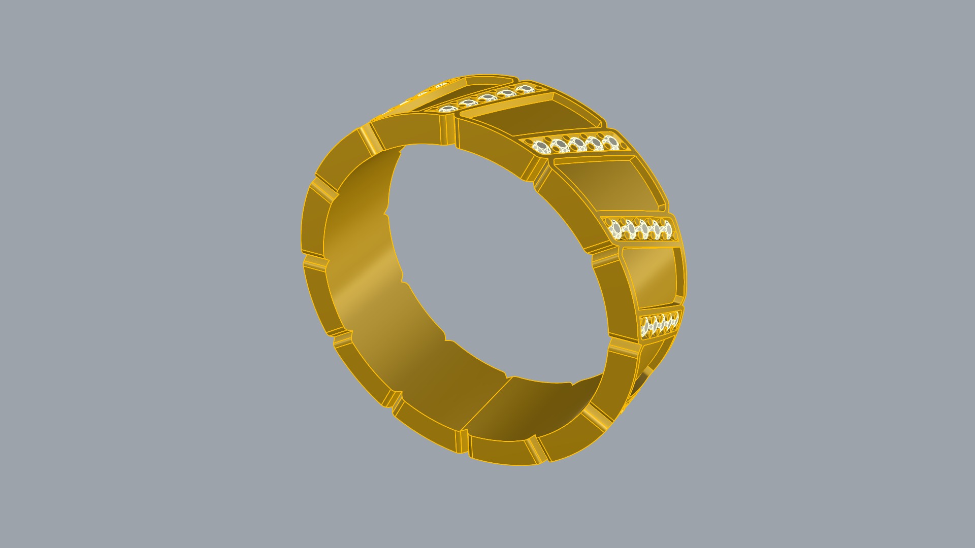 Embellished Channel Set Band JDBCo 3D print model_7