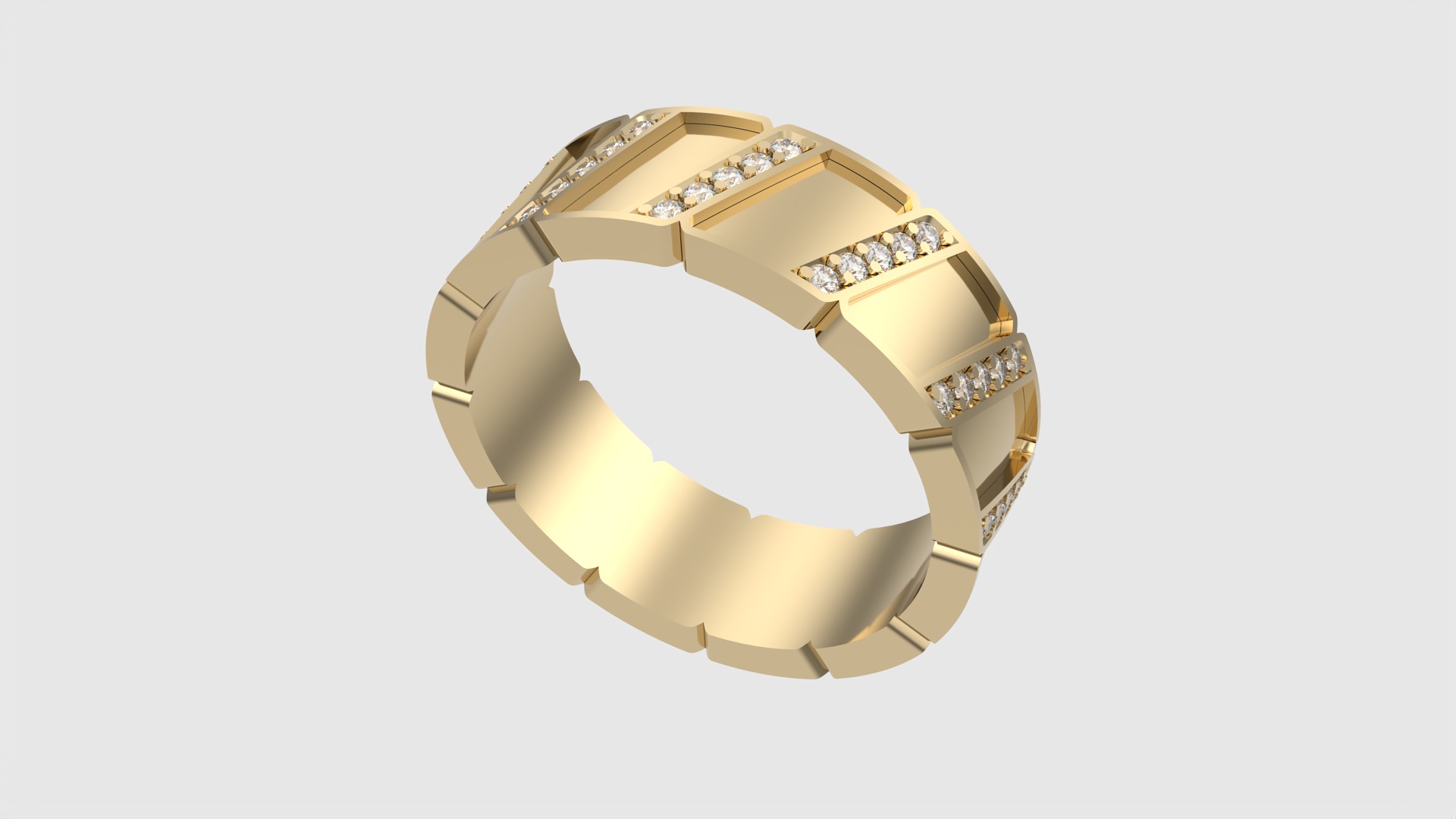 Embellished Channel Set Band JDBCo 3D print model_15