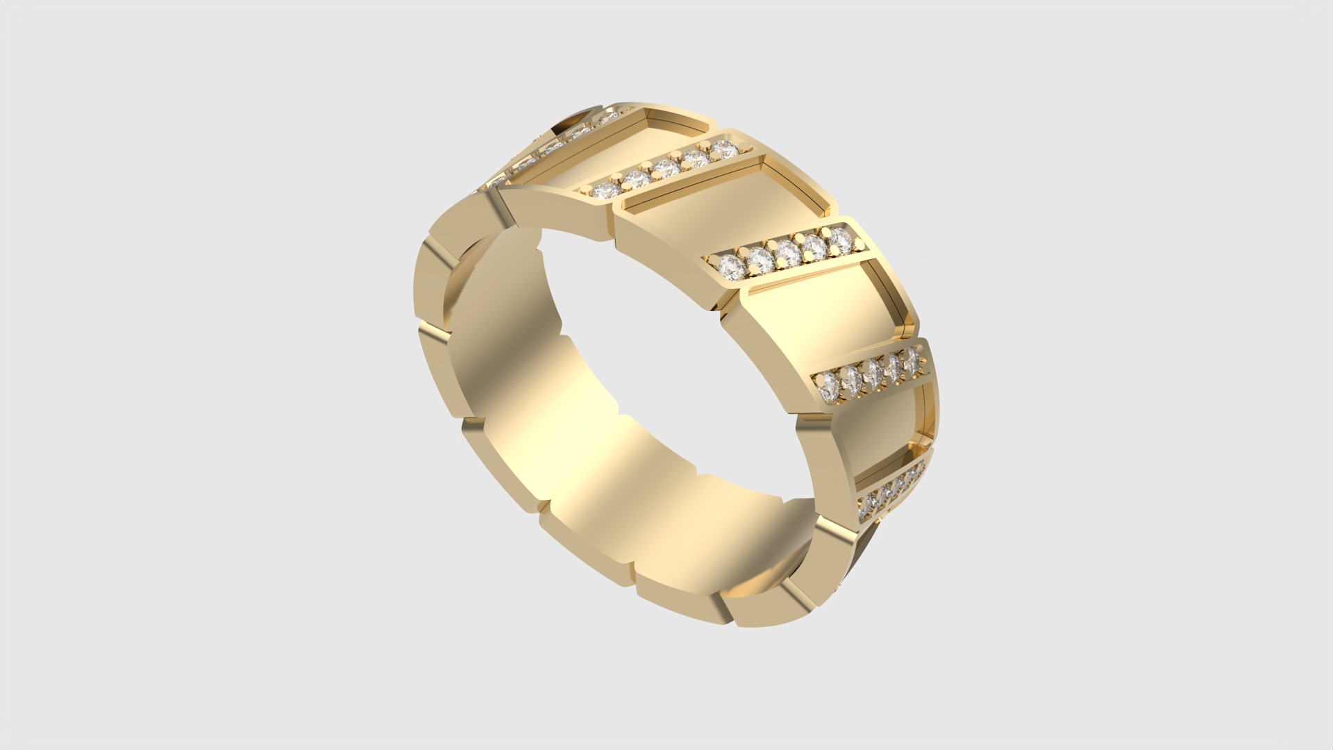 Embellished Channel Set Band JDBCo 3D print model_29