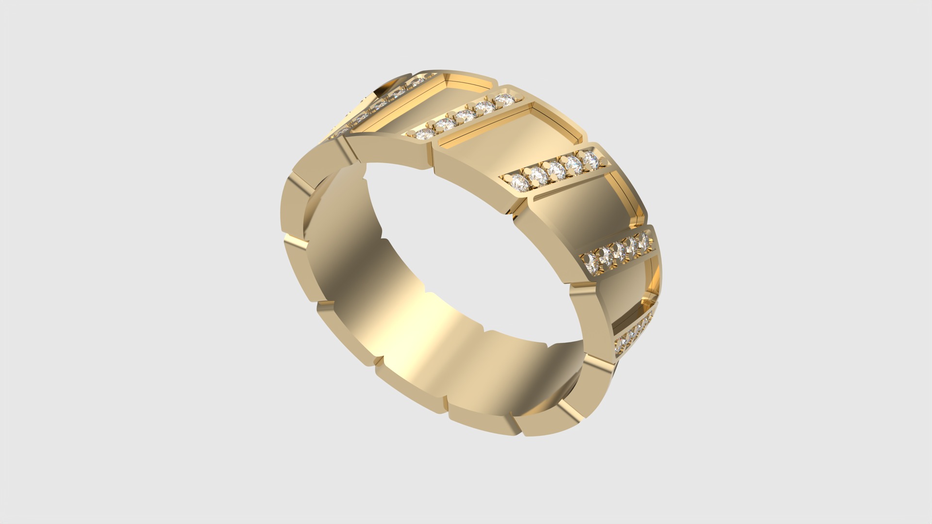 Embellished Channel Set Band JDBCo 3D print model_22