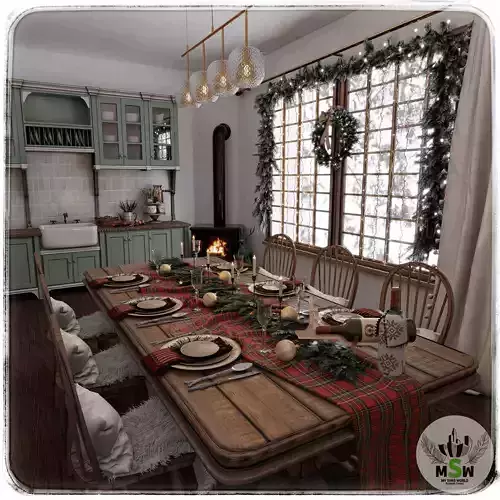 Christmas Home - Kitchen Blender Scene 