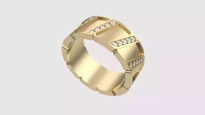 Modern Geometric Band Ring JDBCo 3D print model