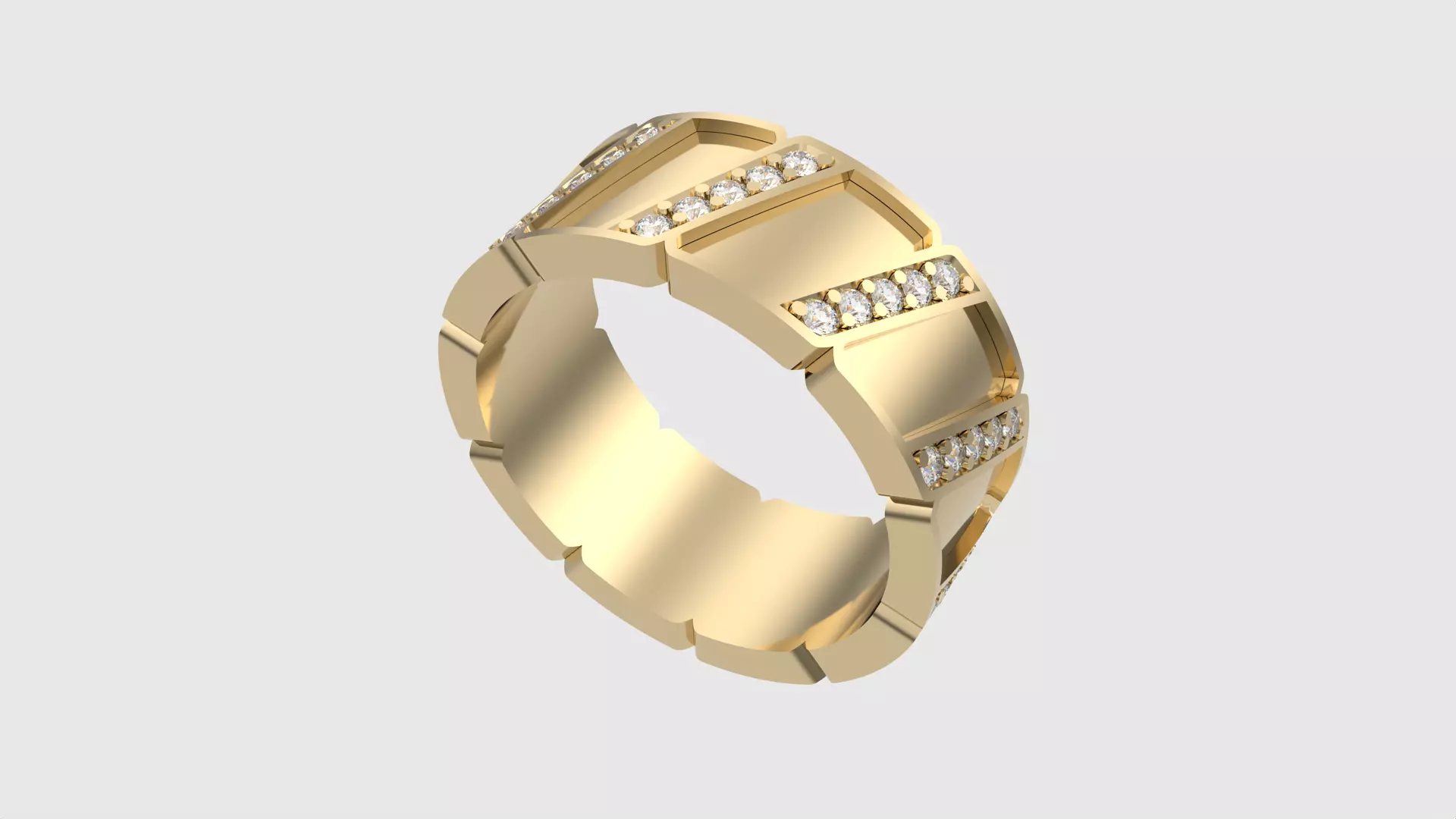 Modern Geometric Band Ring JDBCo 3D print model