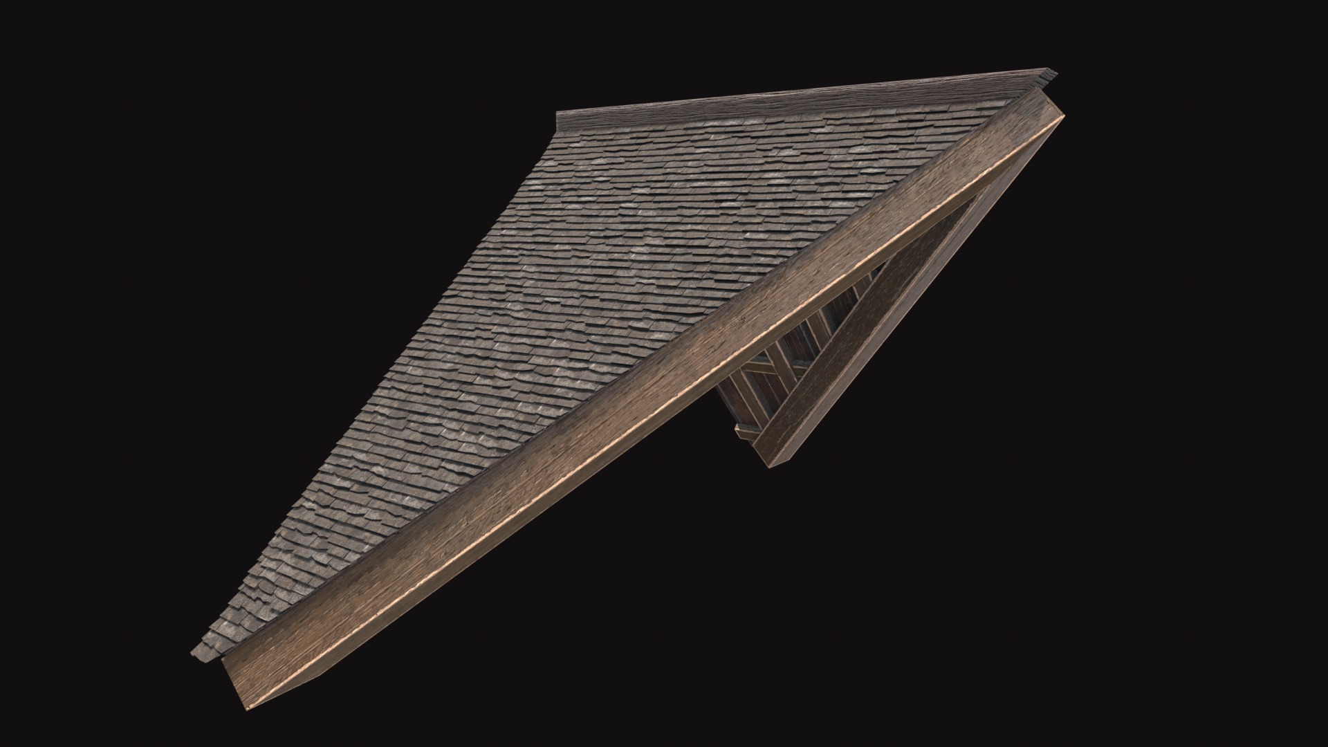 Medieval Roof V02 Low-poly 3D model_6