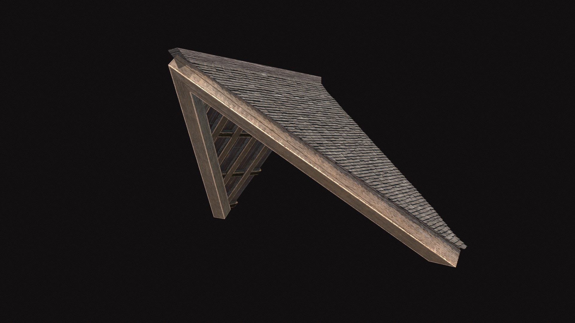 Medieval Roof V02 Low-poly 3D model_2