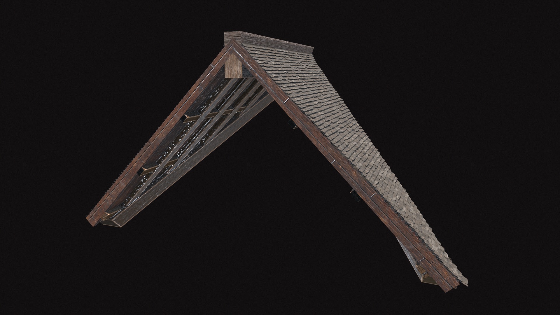 Medieval Roof V02 Low-poly 3D model_3