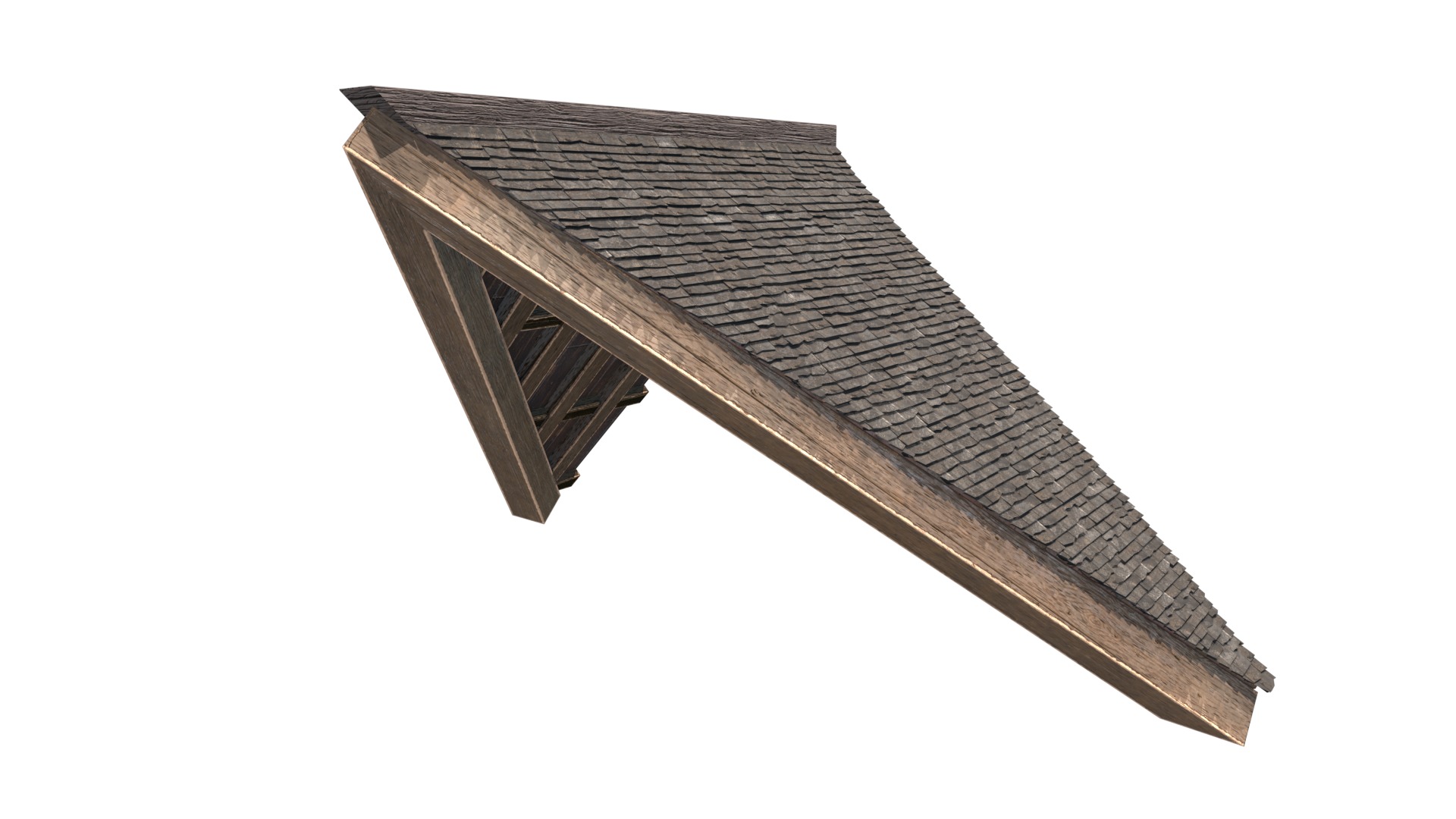 Medieval Roof V02 Low-poly 3D model_8
