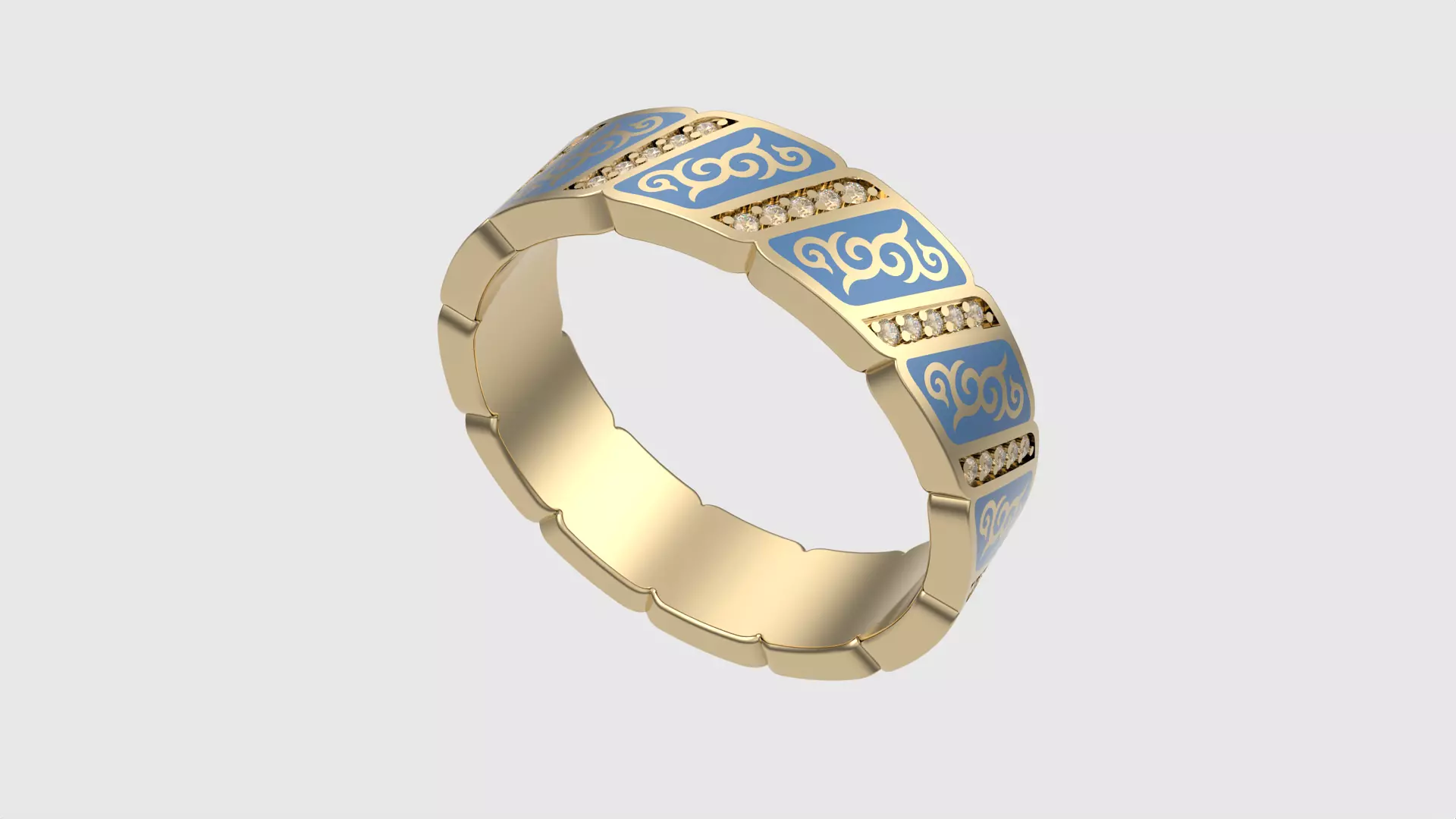 Bold Geometric Groove Ring JDBCo 3D print model