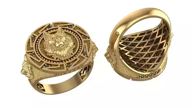 Wolf Ring Unisex