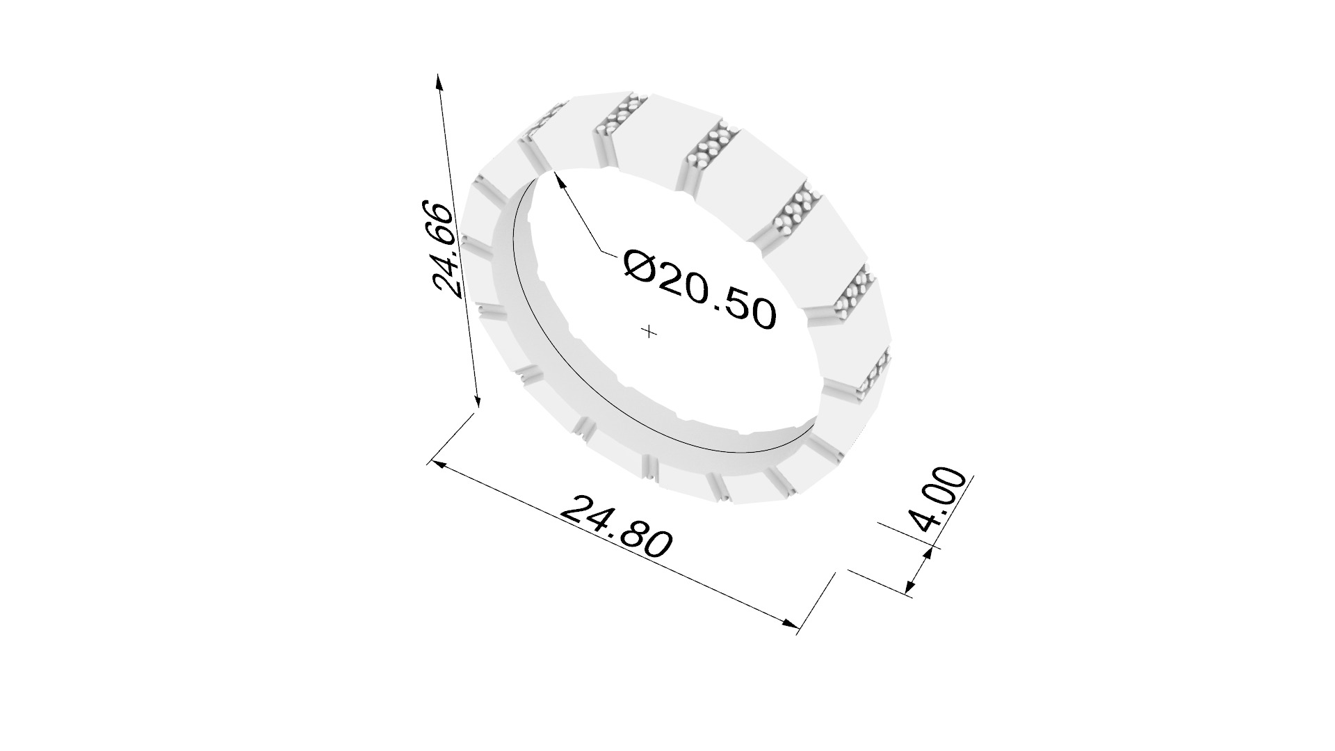 Geometric Spark Cluster Ring JDBCo 3D print model_1