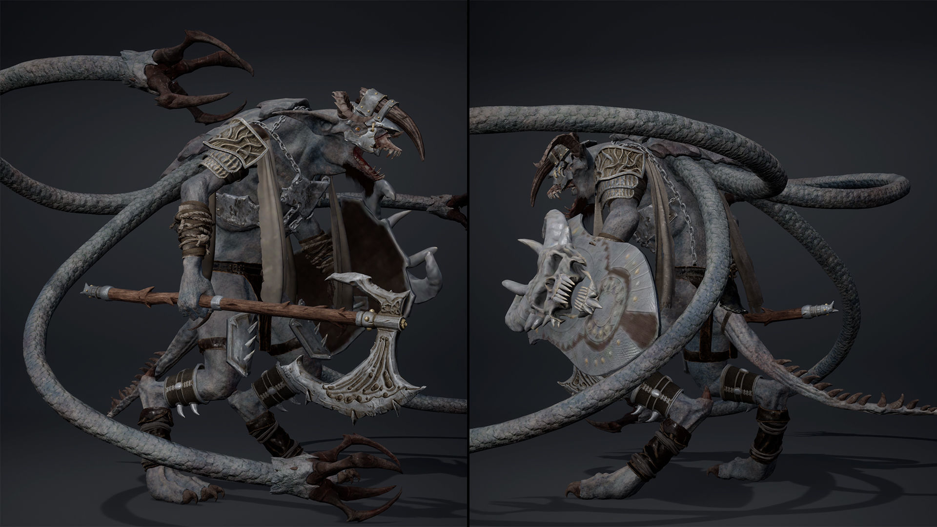 Shadow Brutal Tentacle Low-poly 3D model_5