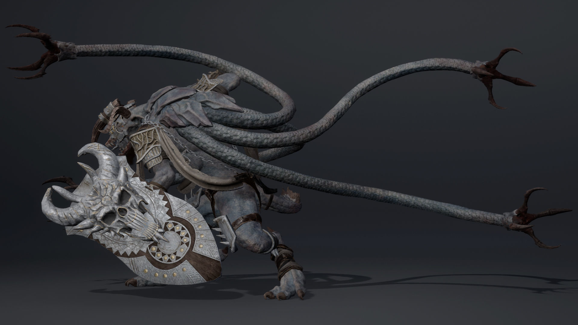 Shadow Brutal Tentacle Low-poly 3D model_8