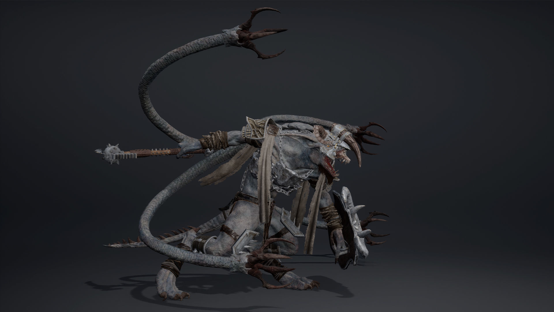 Shadow Brutal Tentacle Low-poly 3D model_6