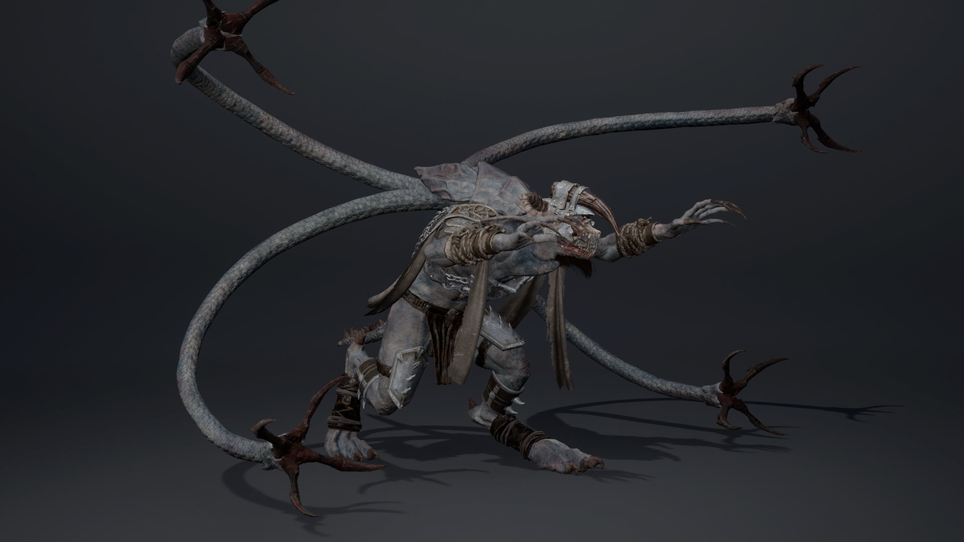 Shadow Brutal Tentacle Low-poly 3D model_18