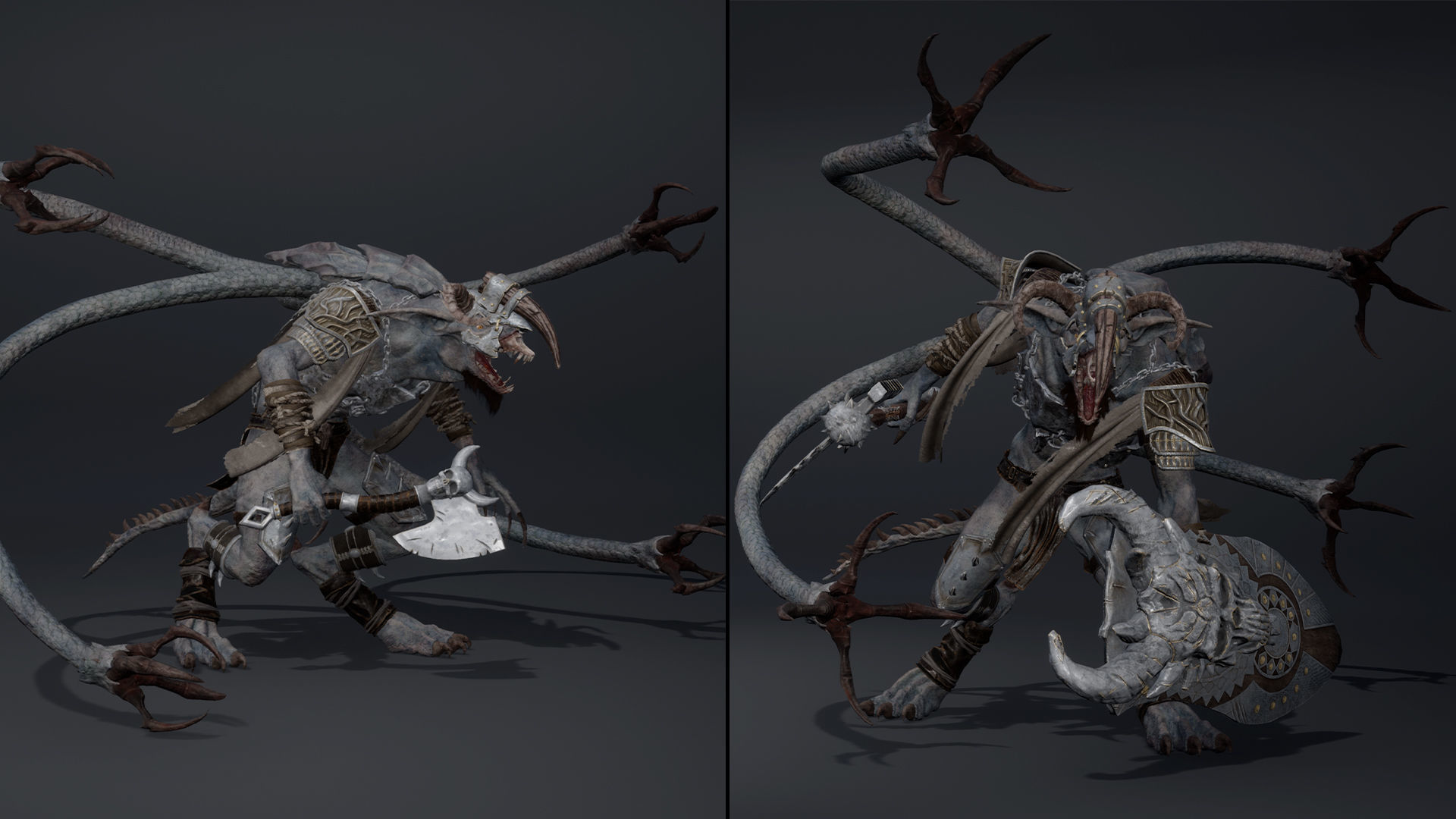 Shadow Brutal Tentacle Low-poly 3D model_9