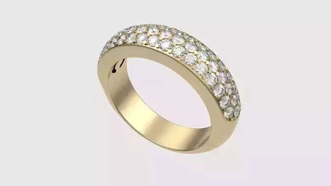 Dazzling Triple-Row Pave Ring JDBCo