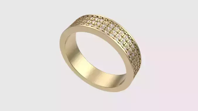 Dual Row Pave Band Ring JDBCo
