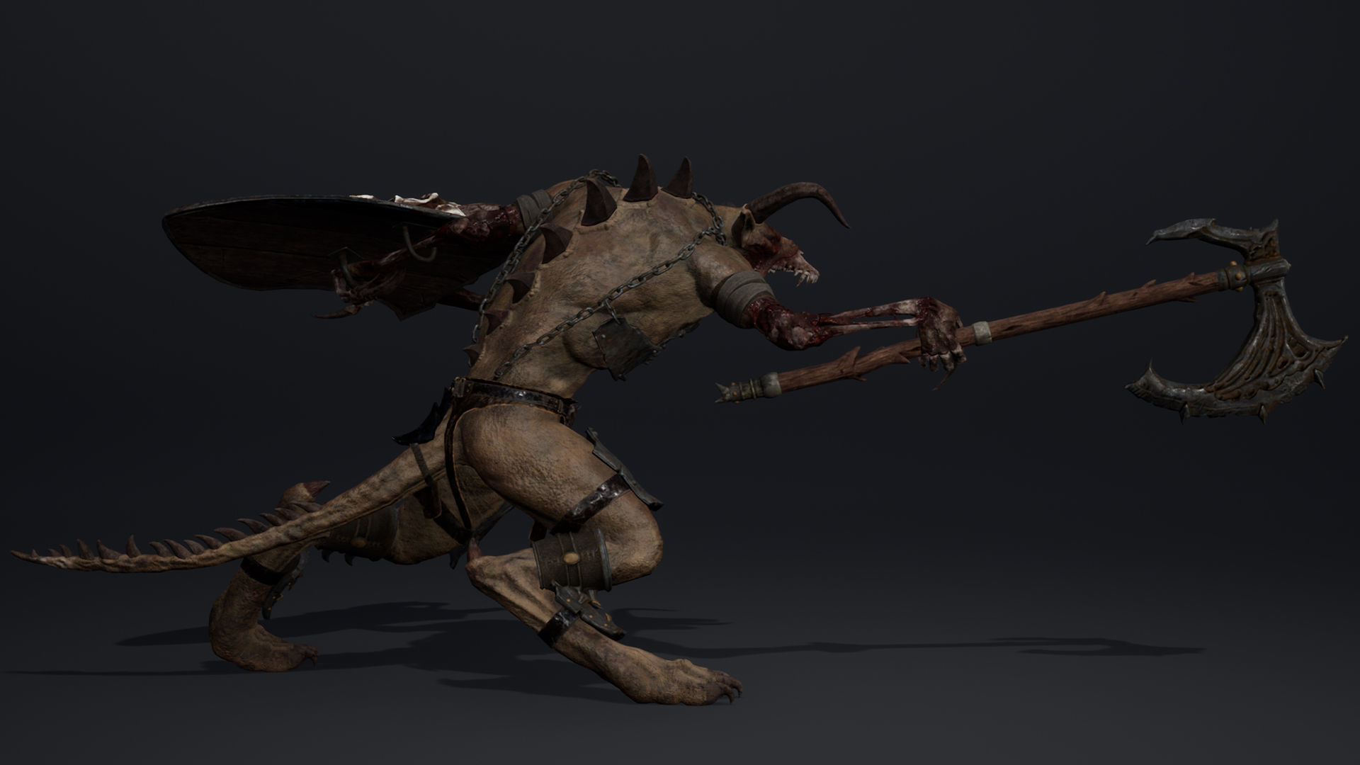 Shadow Brutal Damaged Low-poly 3D model_13