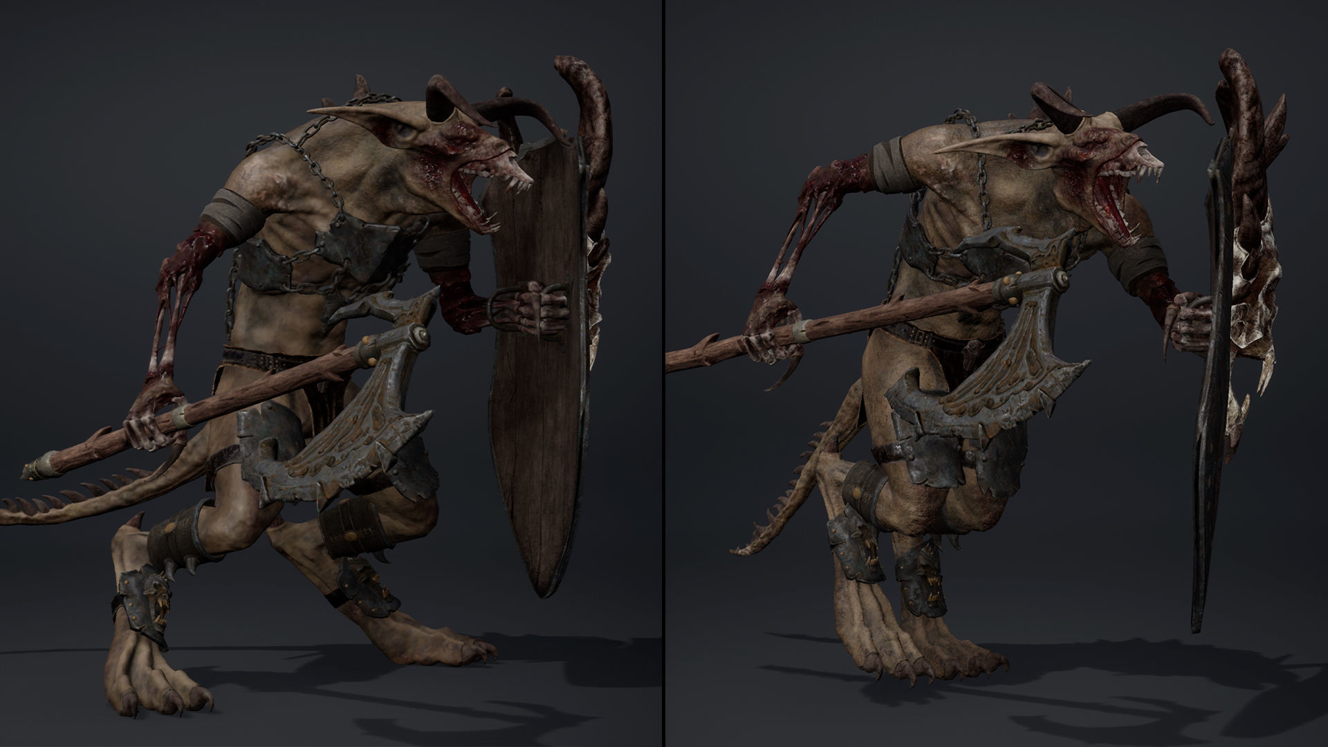 Shadow Brutal Damaged Low-poly 3D model_12