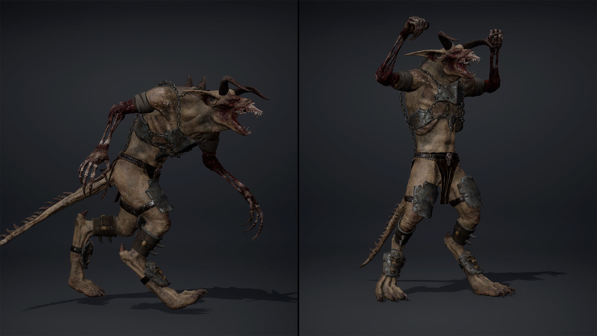 Shadow Brutal Damaged Low-poly 3D model_16