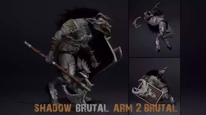 Shadow Brutal Arm2 Brutal Low-poly 3D model