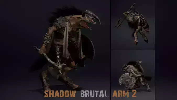 Shadow Brutal Arm2 Low-poly 3D model